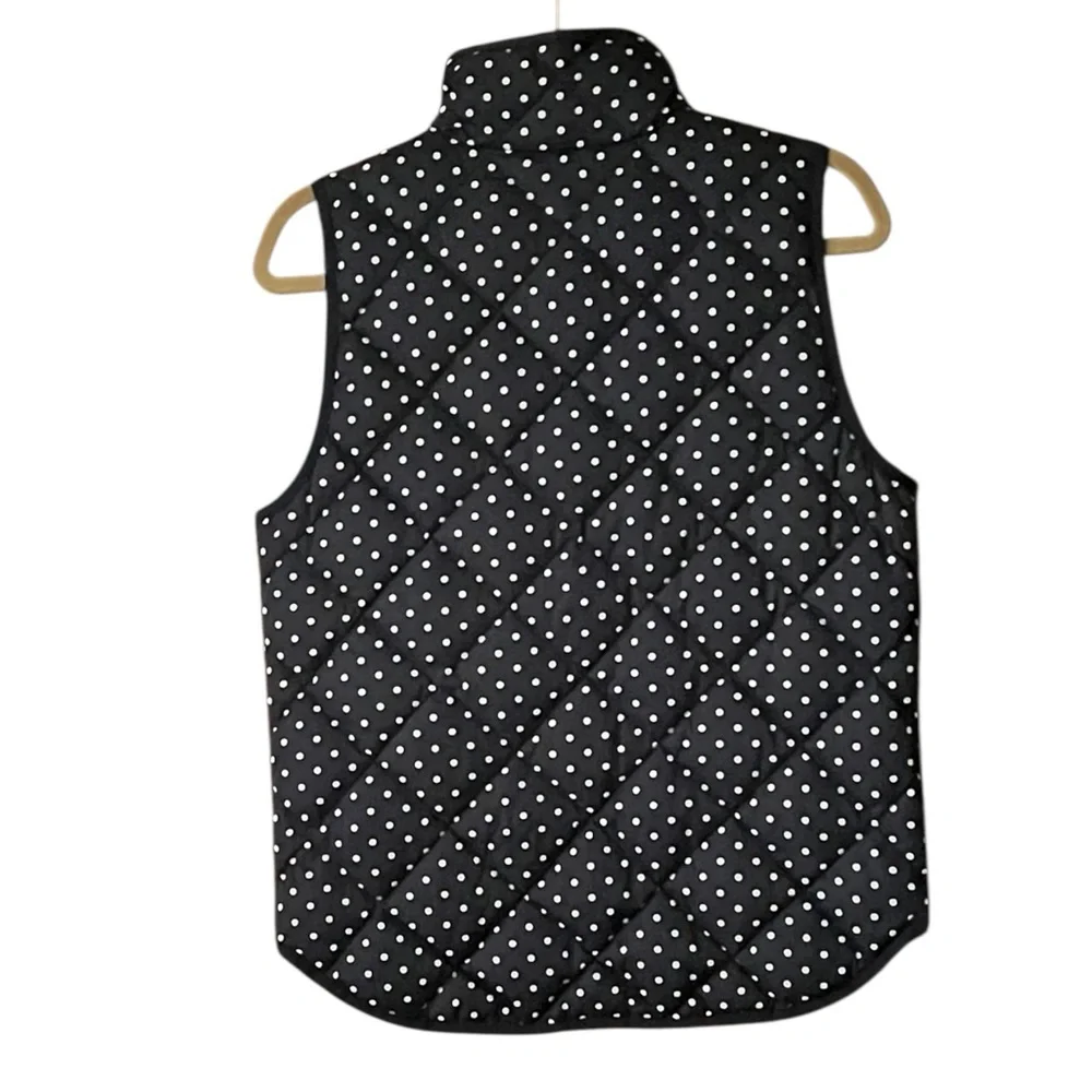 J.Crew Polka Dot down & feather Puffer Vest. Size S.
